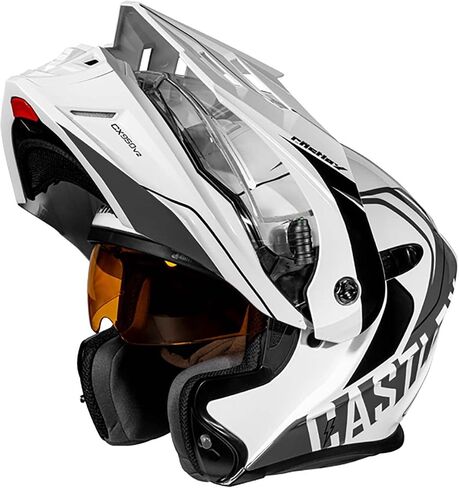 Castle X CX950 V2 Wake Modular Electric Snow Helmet (Gloss White/Charcoal - Large) in Kuwait