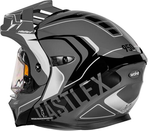 Castle X CX950 V2 Wake Modular Electric Snow Helmet (Gloss White/Charcoal - Large) in Kuwait