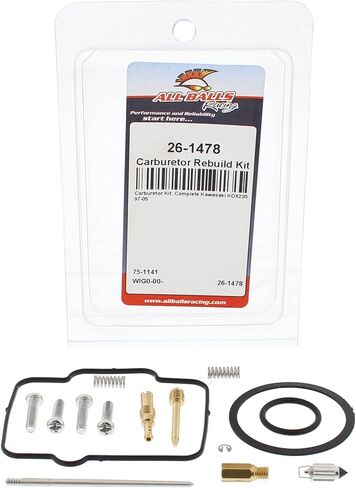 All Balls Racing 26-1478 Carburetor Rebuild Kit Compatible with/Replacement For Kawasaki 220 KDX 1997-2005 in Saudi Arabia