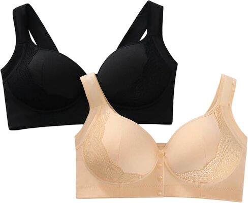 حمالة صدر نسائية بإغلاق أمامي لا تحتوي على سلك سفلي قابل للتنفس وإغلاق سريع لاسلكي in Kuwait