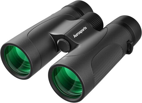 12x42 UHD Waterproof Binoculars for Adults: Aurosports High Powered Binoculars Easy Focus - Large View Lightweight Binoculars with Clear Low Light Vision for Bird Watching Hunting Trip Hiking Black in Kuwait