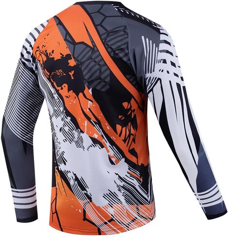 Men's Mountain Bike Jersey Long Sleeve Off-Road Racing Downhill Motocross Shirts Quick Dry&Moisture-Wicking Tops in Saudi Arabia