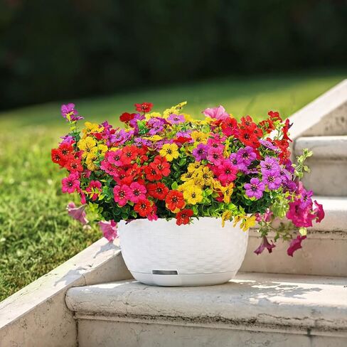 أمهات اصطناعية لزهور ديكور الخريف في الهواء الطلق، 12 حزمة من زخارف الخريف للأمهات المزيفة في المنزل زهور صناعية، نباتات وهمية للمزارعين في الهواء الطلق مقاومة للأشعة فوق البنفسجية للشرفة خارج الفناء in Kuwait