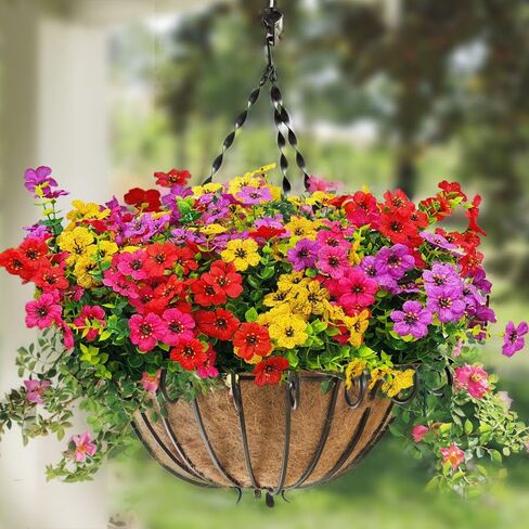 أمهات اصطناعية لزهور ديكور الخريف في الهواء الطلق، 12 حزمة من زخارف الخريف للأمهات المزيفة في المنزل زهور صناعية، نباتات وهمية للمزارعين في الهواء الطلق مقاومة للأشعة فوق البنفسجية للشرفة خارج الفناء in Kuwait