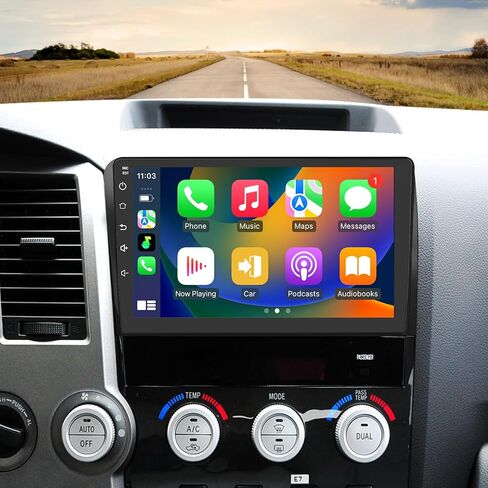 Car Radio Stereo for Toyota Tundra 2007-2013 Sequoia 2008-2018 Radio Replacement with Apple Carplay Android Auto 10.1 inch IPS Touch Screen with Bluetooth WiFi DSP GPS Navigation FM/RDS Backup Camera in Saudi Arabia