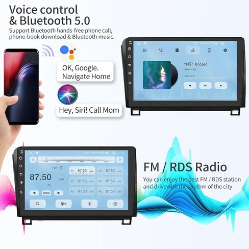 Car Radio Stereo for Toyota Tundra 2007-2013 Sequoia 2008-2018 Radio Replacement with Apple Carplay Android Auto 10.1 inch IPS Touch Screen with Bluetooth WiFi DSP GPS Navigation FM/RDS Backup Camera in Saudi Arabia