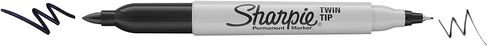 Sharpie 32175PP Twin Tip Permanent Marker,Fine/Ultra Fine Point,4/PK,Ast in Saudi Arabia