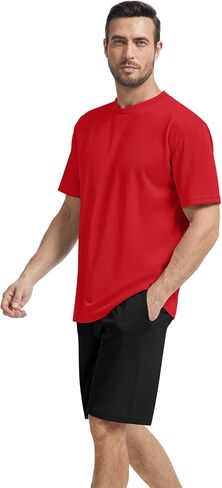 Janmercy 3 Pack Men's تمرين يضع شورتات رياضية قميص كرة السلة لكرة السلة التدريب على الجري. in Kuwait
