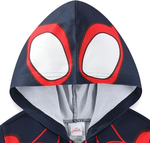 Marvel Iron Man Spider-Man Miles Morales Boys Zip Up Hoodie for Toddler and Big Kids in Saudi Arabia