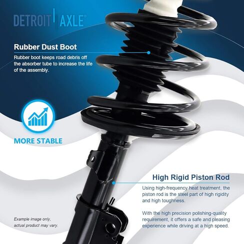 Detroit Axle - 8pc Suspension Kit for 1997-2001 Camry Lexus ES300, 1997-2003 Toyota Avalon Solara Complete Front Rear 4 Struts with Coil Spring 4 Sway Bar Links 1998 1999 2000 Replacement Strut Shock in Saudi Arabia