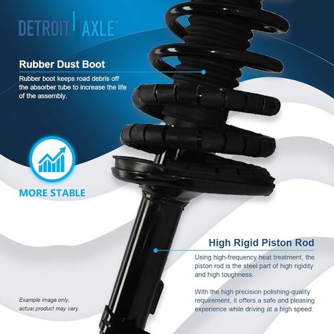 Detroit Axle - 8pc Suspension Kit for 1997-2001 Camry Lexus ES300, 1997-2003 Toyota Avalon Solara Complete Front Rear 4 Struts with Coil Spring 4 Sway Bar Links 1998 1999 2000 Replacement Strut Shock in Saudi Arabia