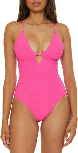 Trina Turk Women's Indio Plunge Strappy Maillot One Piece Swimsuit, Adjustable, Bathing Suits in Saudi Arabia