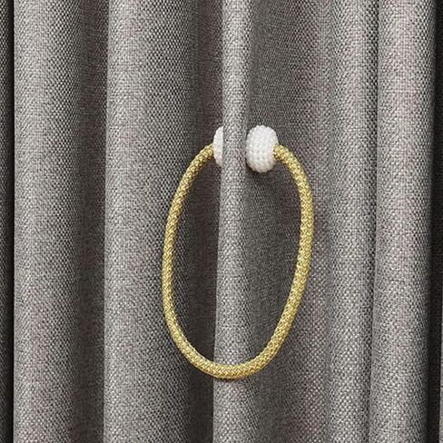2 Pack Magnetic Curtain Tiebacks Strong Hold Drapery Holdbacks with Decorative Ball Design Living Room Bedroom Office Window in Saudi Arabia