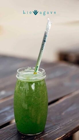 150 عبوة من القش القياسي القابل للتحلل 8 1/4 بوصة مصنوع من ألياف الصبار | منتجات نباتية صديقة للبيئة | شفاطات للشرب | شفاطات قابلة لإعادة الاستخدام in Kuwait