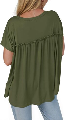 جرس Cicy Bell Women Summer Babydoll قمم مطوية in Kuwait