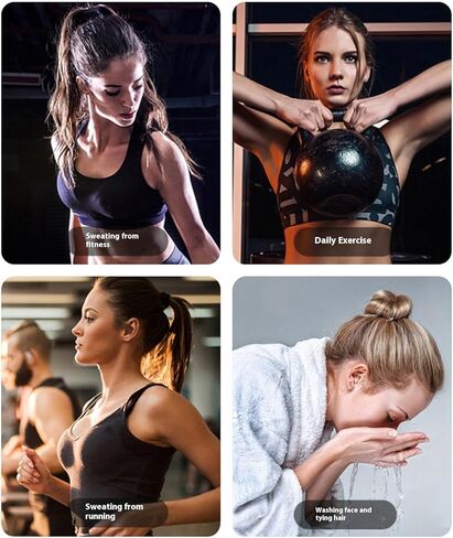 مجموعة عصابة رأس مخططة، 2 سوار معصم و1 عصابة رأس، أربطة رياضية ماصة للرطوبة للرياضة، للرجال والنساء، أربطة رياضية لكرة السلة، التنس، التمرينات in Kuwait