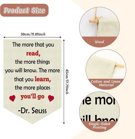 Reading Quote Banner Reading Room Wall Decor Book Lover Gift for Kids Room Hanging Pennant Flag Book Corner Classroom Nursery Living Wall Decor Playroom Banner Bookworms Christmas Birthday Gift in Saudi Arabia