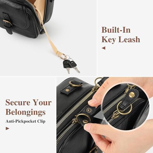 Crossbody Bags for Women, Travel Purses with Card Slots, Soft Vegan Leather Small Messenger Shoulder Bag with 2 Straps in Kuwait