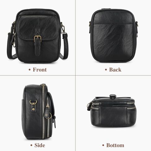 Crossbody Bags for Women, Travel Purses with Card Slots, Soft Vegan Leather Small Messenger Shoulder Bag with 2 Straps in Kuwait