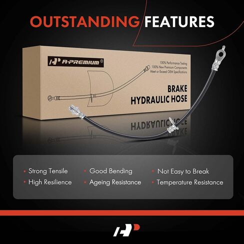 A-Premium Front Passenger Brake Hydraulic Hose Compatible with Toyota and Lexus Models - Camry 2007-2011, ES350 2007-2013 - Replace# 9094702F59 in Saudi Arabia