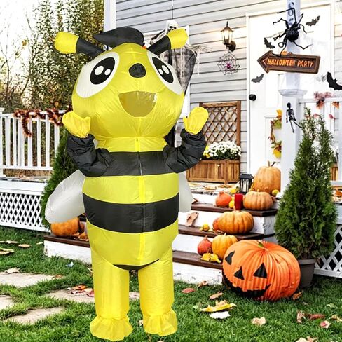 Inflatable Bumble Bee Costume, Inflatable Costume for Adult,Funny Fancy Dress Party Halloween Cosplay Blow Up Costumes Adult in Saudi Arabia