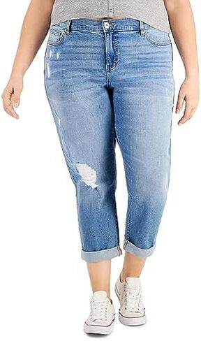 Celebrity Pink Trendy Plus Size Girlfriend Cuffed Jeans Flashback 18W in Saudi Arabia