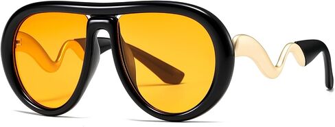 Oversized Polarized Pilot Sunglasses Men Women Oval Metal Designer Style Shades Eyeglasses in Saudi Arabia