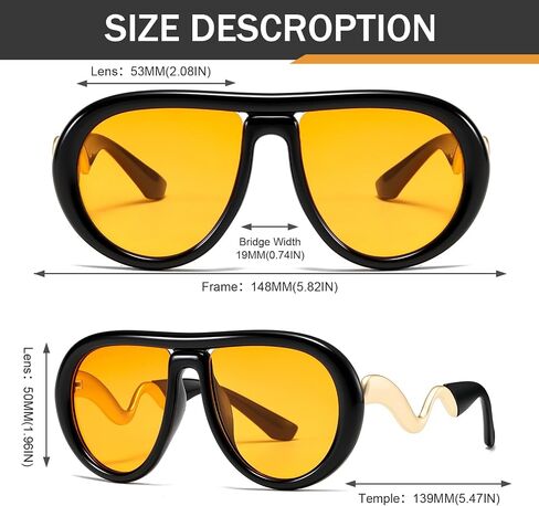 Oversized Polarized Pilot Sunglasses Men Women Oval Metal Designer Style Shades Eyeglasses in Saudi Arabia