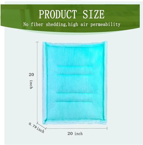 AUC Paint Booth Tacky Intake Filter Pad Series 55، 20 بوصة × 20 بوصة (20 / علبة) مرشح سحب حجيرة الرش مع إطار دعم الأسلاك الداخلية in Kuwait