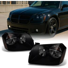 AKKON - For Dodge Magnum OE Replacement Chrome Bezel Headlights Driver/Passenger Head Lamps Pair New in Kuwait
