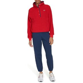 Tommy Hilfiger womens Half Zip Faux Sherpa Pullover Sweatshirt in Kuwait