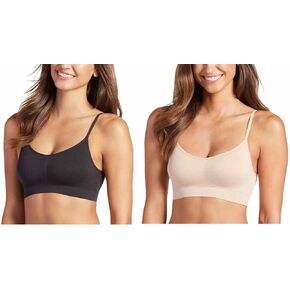 Jockey Ladies Seamless Wire-Free Removable Cup Bralette Adjustable Straps 2 Pack in Kuwait