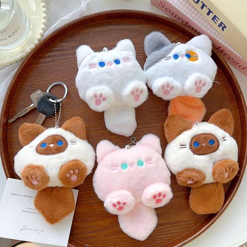 Men Women Super Cute Cartoon Cat Keychain, Funny Novelty Cat Keychain Soft Bag Pendant Backpack Decoration Gifts in Saudi Arabia