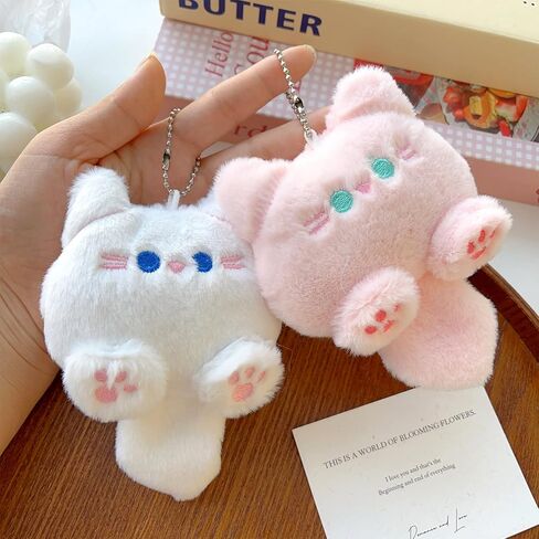 Men Women Super Cute Cartoon Cat Keychain, Funny Novelty Cat Keychain Soft Bag Pendant Backpack Decoration Gifts in Saudi Arabia