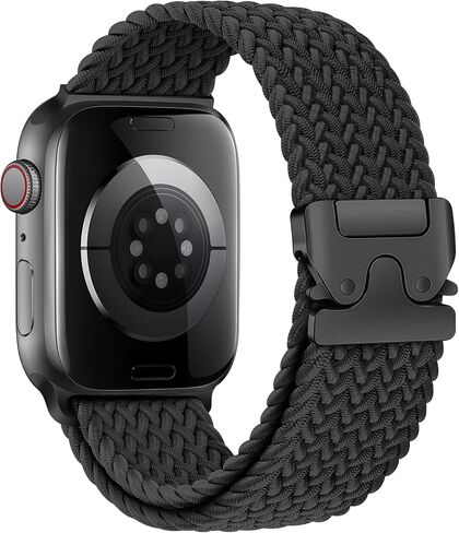Braided Solo Loop for Apple Watch Ultra 3/2 Bands 49mm 46mm 45mm 44mm 42mm Men/Women,Parachute Buckle Stretchy Elastic Nylon Sport Strap Wristband for iWatch Bands Series 11 10 9 8 7 6 5 4 3 SE3/2 in Saudi Arabia