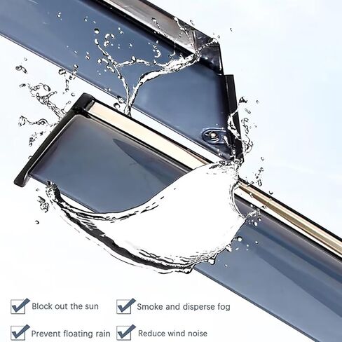 Window Visors for Toyota Avalon MK4-XX40 2013-2018 Deflectors Extra Durable Vent Shade Weather Protection,Wind Noise Reduction Tape-On Window Deflectors in Saudi Arabia