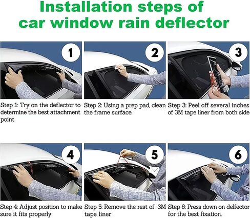Window Visors for Toyota Avalon MK4-XX40 2013-2018 Deflectors Extra Durable Vent Shade Weather Protection,Wind Noise Reduction Tape-On Window Deflectors in Saudi Arabia
