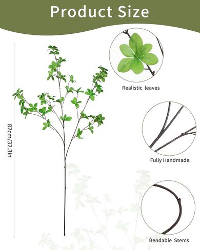 DuHouse 4Pcs Fall Greenery Stems 32" Artificial Fall Leaves Stems Branches for Vase Filler Home Decor Table Centerpieces Garden Decoration in Saudi Arabia