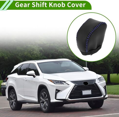Gear Shift Knob Cover for Lexus NX250 2022-2023 Anti-Slip Black Blue Stick Shifting Handle Protector Faux Leather 1 Pc in Saudi Arabia