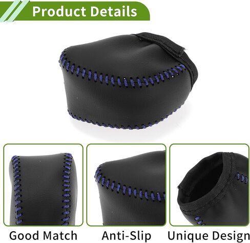 Gear Shift Knob Cover for Lexus NX250 2022-2023 Anti-Slip Black Blue Stick Shifting Handle Protector Faux Leather 1 Pc in Saudi Arabia
