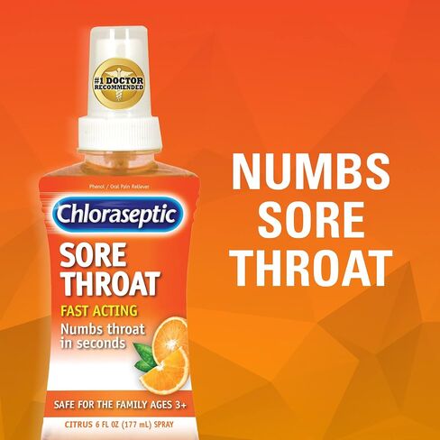 Chloraseptic Sore Throat Spray | Warming Honey Lemon | 6 FL OZ | 1 Bottle in Kuwait