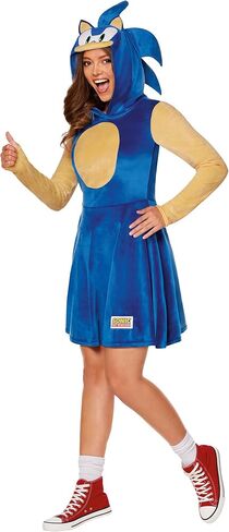Spirit Halloween Sonic the Hedgehog Adult Dress Costume | Officially licensed | Gaming | Sonic Cosplay in Saudi Arabia