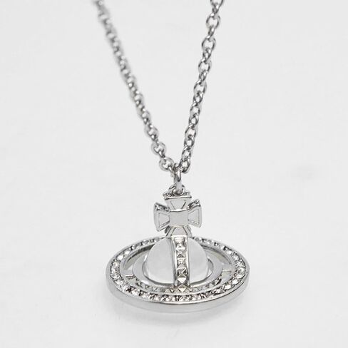 Saturn Pendant Necklace for Women Glass Bead Pendant Necklace Sweater Chain Jewelry for Women Planetary Element Necklace Jewelry for Mother Wife Sister Daughter in Saudi Arabia