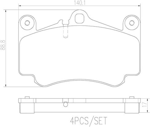 طقم تيل فرامل القرص الأمامي من السيراميك الفاخر PORSCHE P65011N PORSCHE OE # 99635194910 in Saudi Arabia