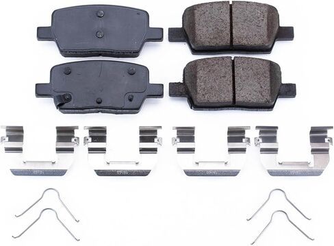 طقم فرامل أمامية Power Stop لـ Buick Enclave 2018-20 |Cadillac CT6 2016-20 |XT5 2017-20 |XT6 2020 |Chevrolet Blazer 2019-20 - وسادات فرامل سيراميك مع أجهزة تركيب، 17-1914 in Saudi Arabia