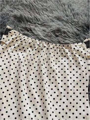 WDIRARA Women's Polka Dots Strapless Ruffle Mini Dress Lace Sleeveless Tube Dresses in Saudi Arabia