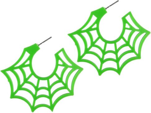 Colorful Halloween Spider Web Dangle Earrings for Women Acrylic Funny Halloween Earring Halloween Thanksgiving Cosplay Party Jewelry Gifts Trick or Treat Jewelry in Saudi Arabia