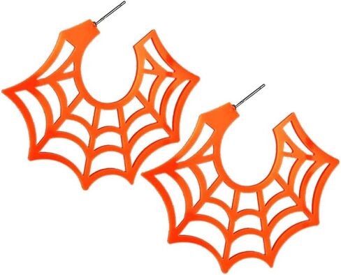 Colorful Halloween Spider Web Dangle Earrings for Women Acrylic Funny Halloween Earring Halloween Thanksgiving Cosplay Party Jewelry Gifts Trick or Treat Jewelry in Saudi Arabia