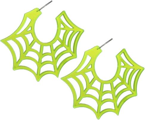 Colorful Halloween Spider Web Dangle Earrings for Women Acrylic Funny Halloween Earring Halloween Thanksgiving Cosplay Party Jewelry Gifts Trick or Treat Jewelry in Saudi Arabia