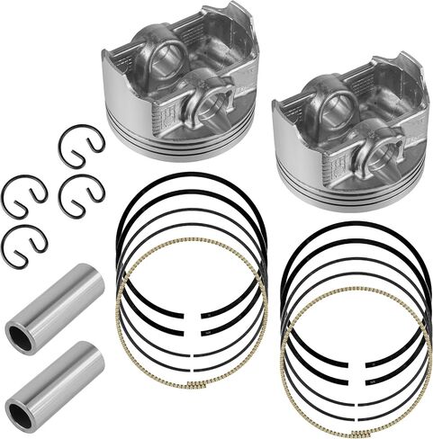 Caltric Front Rear Cylinder Piston Ring Compatible with Kawasaki Brute Force 750 KVF750 4X4i 2005 2006-2011 in Saudi Arabia